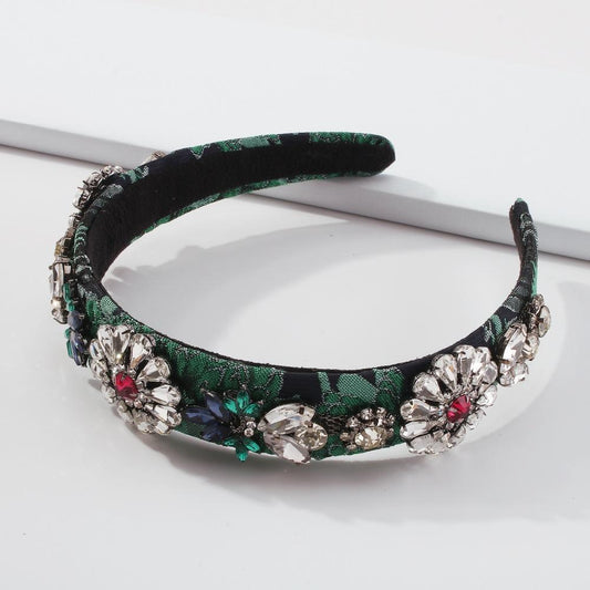 F3592 Jewelry Hand Embroidery Fashion Headband Diamond Retro Personality Palace Hair Accessories