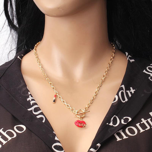 Diamond Pendant Necklace Female Niche Design Sense Light Luxury Temperament Simple Clavicle Chain Advanced Sense Net Red Indifference