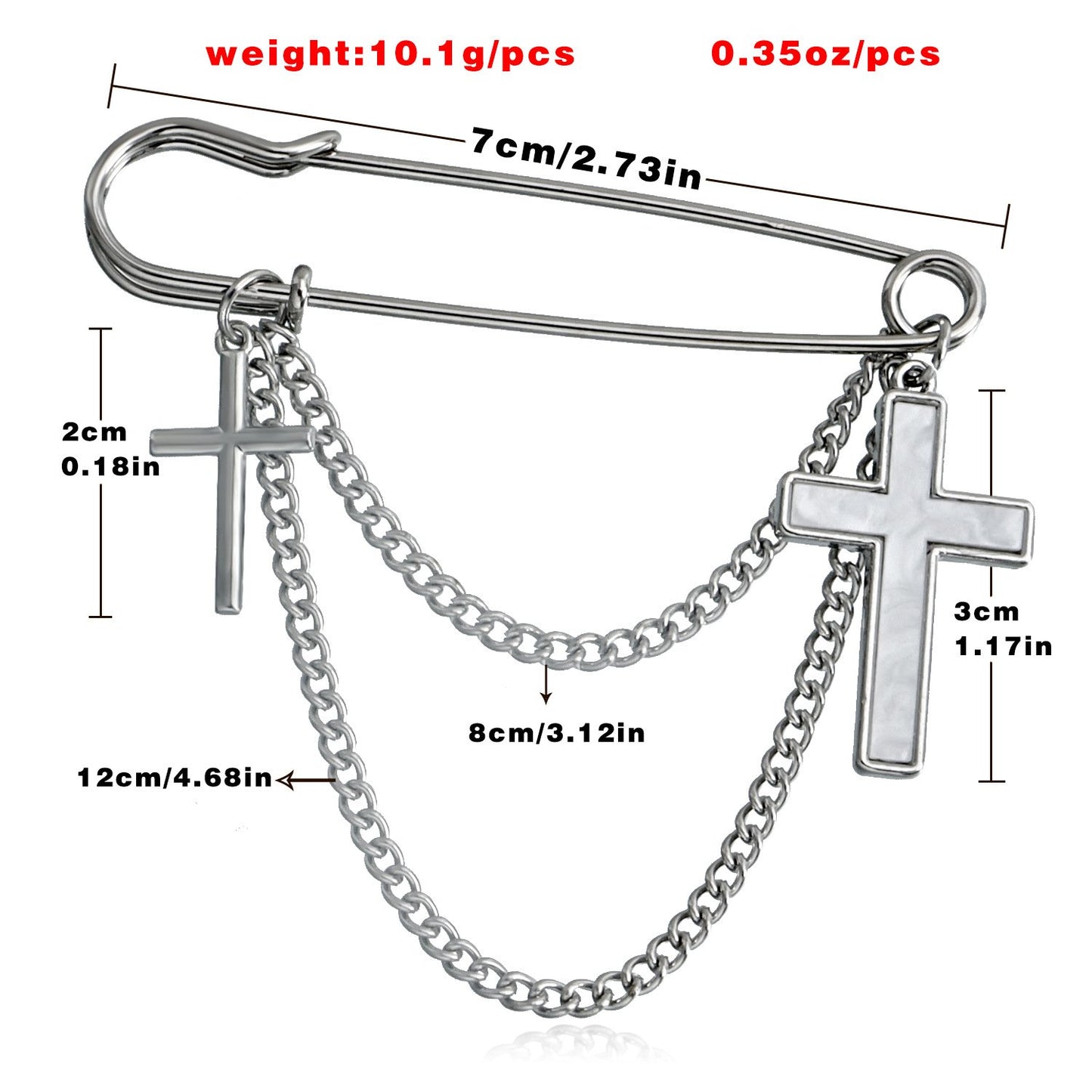 Jewelry ins white mother-of-pearl cross pendant tassel brooch female Xiaoxiang high-quality pin accessories