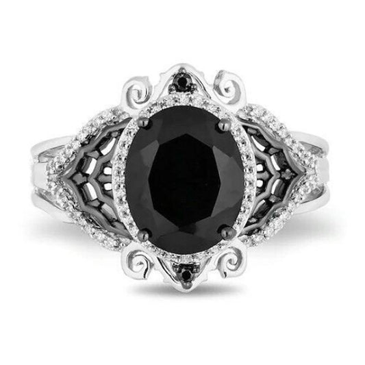 Explosive Fashion Light Luxury Jewelry Ring Female Hollow Gem Rhinestone Ring Alloy Jewelry