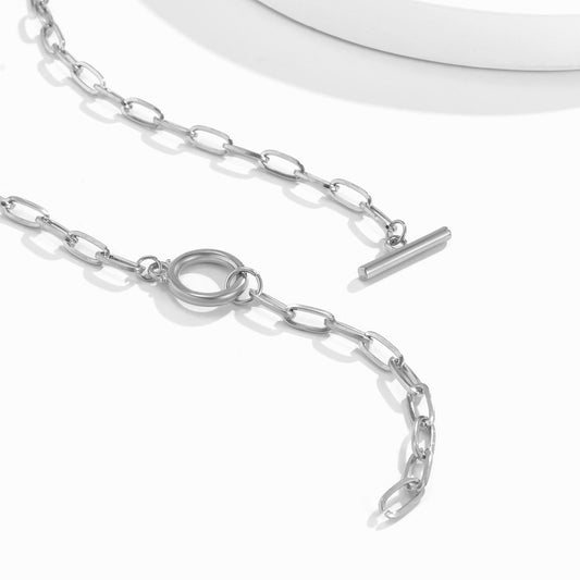 Jewelry simple OT buckle cross chain necklace female hip-hop Y-shaped tassel sweet cool punk necklace
