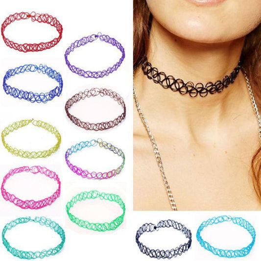 choker version tattoo fishing line simple necklace neck strap 12 colors short collar collarbone decoration female neck
