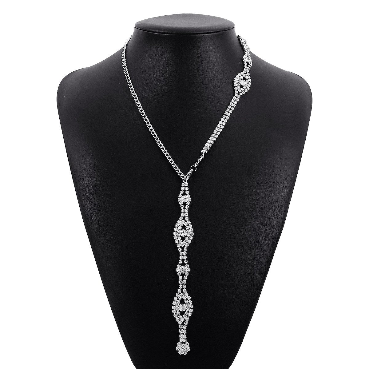 N1943 Creative Fashion One-piece Necklace Necklace Row Diamond Claw Chain Light Luxury Romantic Temperament Elegant Back