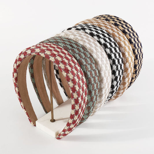F4955 simple personality pattern hit color geometric headband sponge price high pressure hair elegant outer hair hoop female
