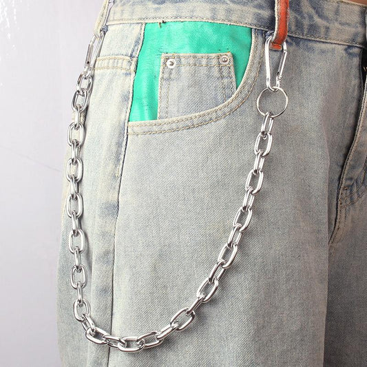 Punk fashion accessories men's and women's trendy hip-hop metal pants chain ins personality jeans chain
