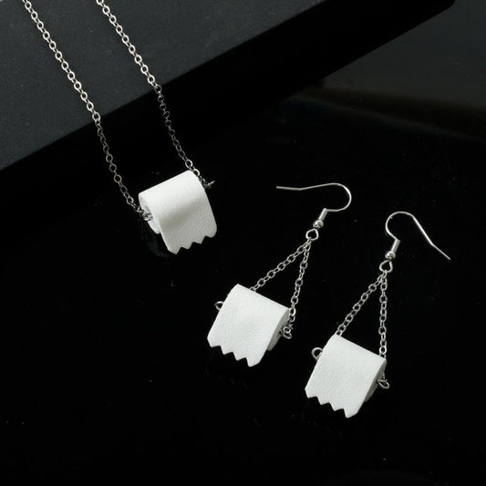 Earrings Creative Toilet Roll Earrings Toilet Paper Earrings Earrings Toilet Paper Roll Earhooks
