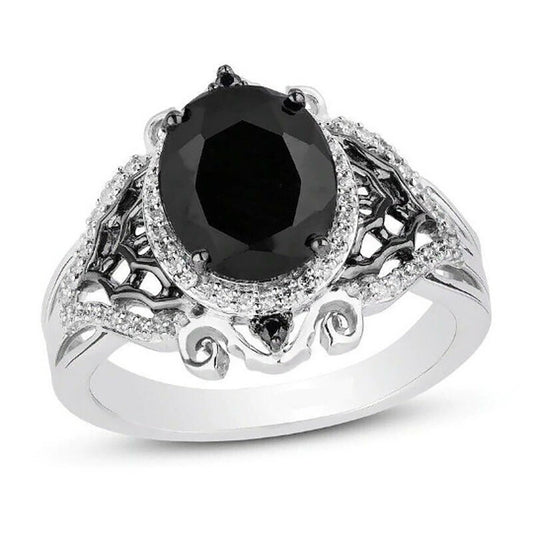 Explosive Fashion Light Luxury Jewelry Ring Female Hollow Gem Rhinestone Ring Alloy Jewelry