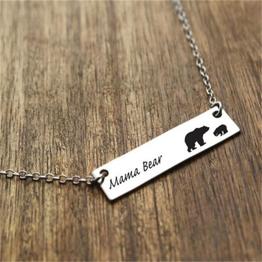 Explosive Style Simple Fashion Mother Bear Necklace Creative Small Animal Jewelry Mother's Day Gift