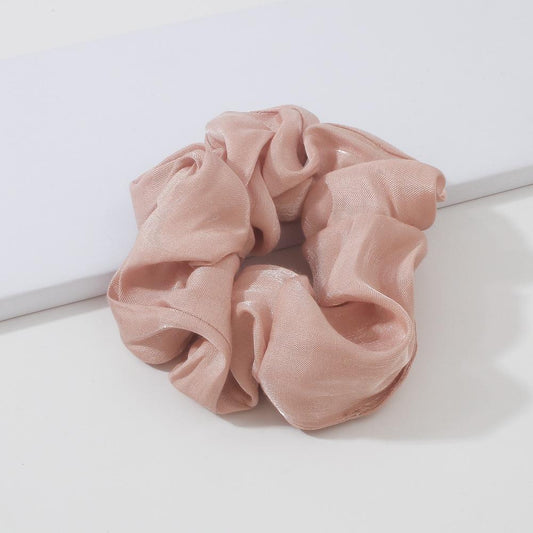 F3978 French Mori style solid color hair ring retro light silk surface simple net red hair accessories candy color elastic head rope
