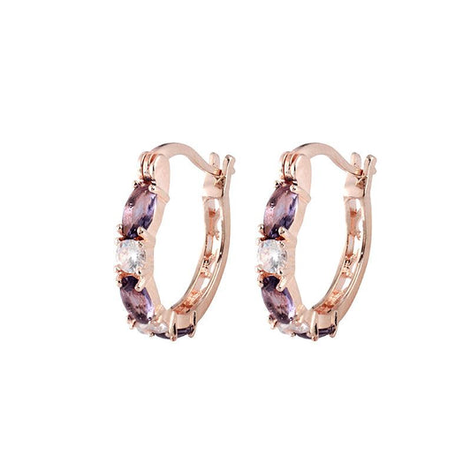 Earrings Fashion Simple Gemstone Earrings Personality Sweet Zircon Earrings Jewelry
