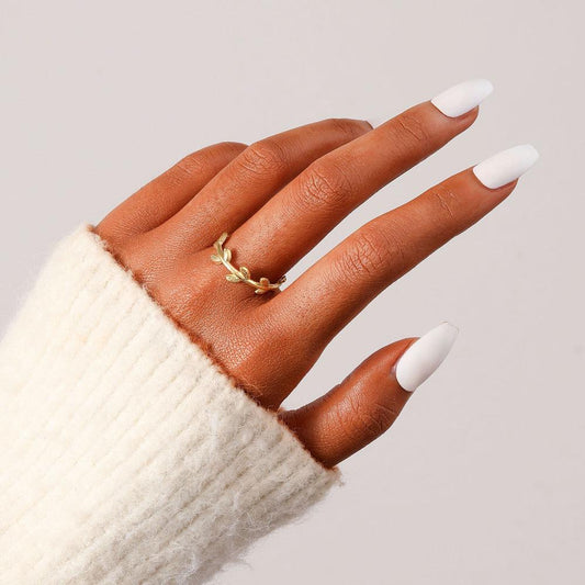 Chaobaita high-level cold stainless steel opening simple branch adjustable personality ring