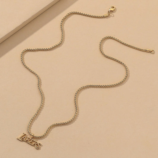 Black Mamba Kobe Bryant NBA Lakers logo LAKERS No. 24 commemorative pendant necklace male