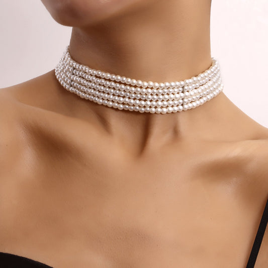 Jewelry Niche Light Luxury White Pearl Necklace Ins Trend Anchor Fairy Temperament Necklace