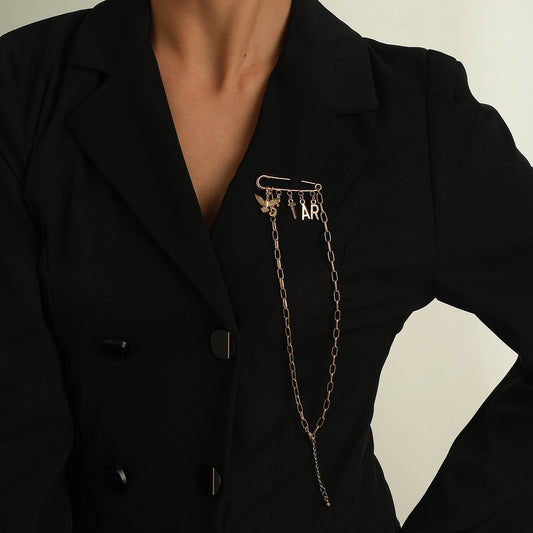 Jewelry fashion eagle alloy letter star brooch female personality creative multi-layer pin accessories