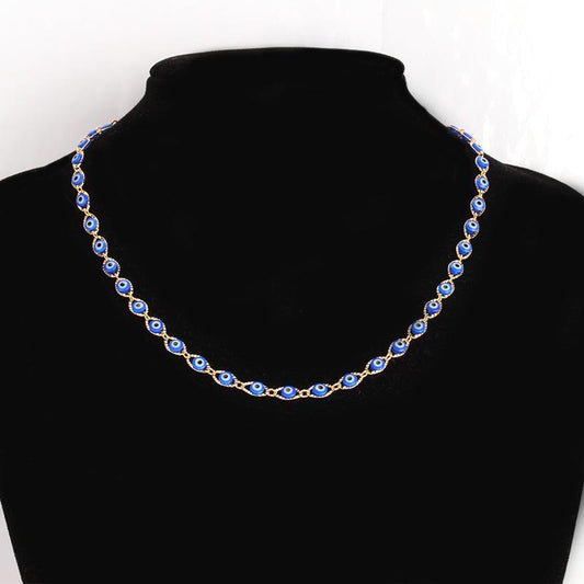 Explosive jewelry fashion ins devil's eye exaggerated trend clavicle chain