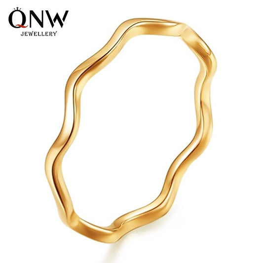 Official website jewelry fashion wavy ring curve beauty joint ring small fresh ring