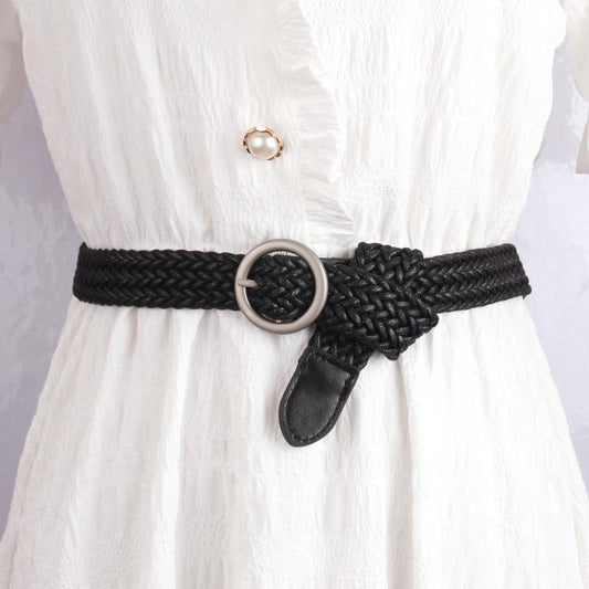 Vintage Ladies Twist Braided Belt Dress Decorative Belt Pants Belt