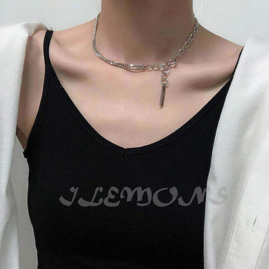Designer tassel pendant jewelry flash diamond crystal collar necklace choker cold collarbone chain