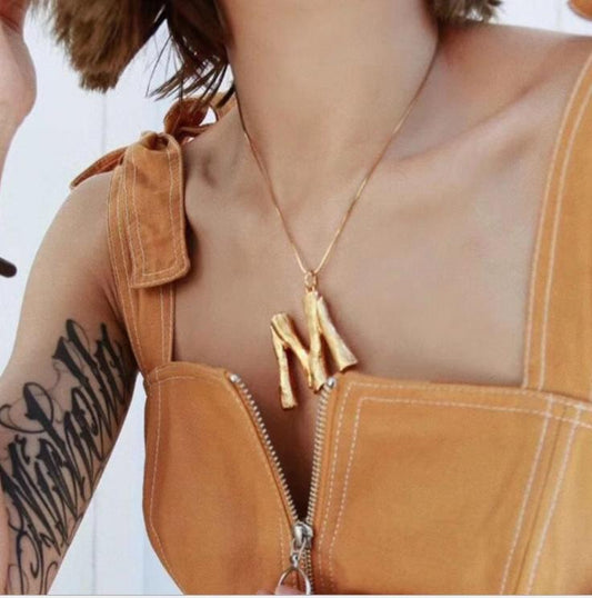 Exaggerated Fashion 26 English Alphabet Necklace Female English Alphabet Clavicle Chain
