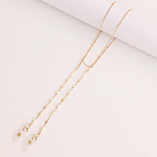 Mask hanging chain Glasses chain Butterfly aircraft chain Disc mask chain Peach heart metal glasses chain