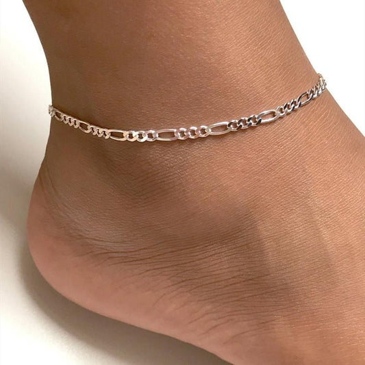 Simple Jewelry Geometric Stainless Steel Anklet Fashion Summer Versatile Ankle Chain Women