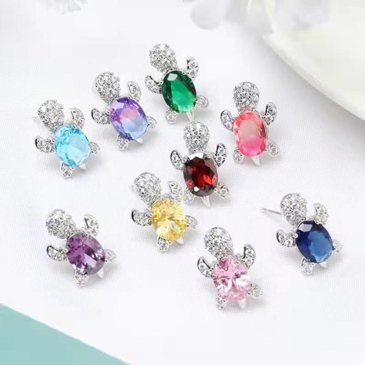 Fashion Ladies Cute Cartoon Turtle Earrings Jewelry Gift Small Animal Stud Earrings