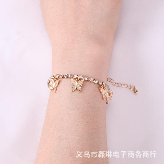 Accessories Creative Fashion Butterfly Bracelet Full Diamond Bracelet Personality Crystal Bracelet Bracelet Female