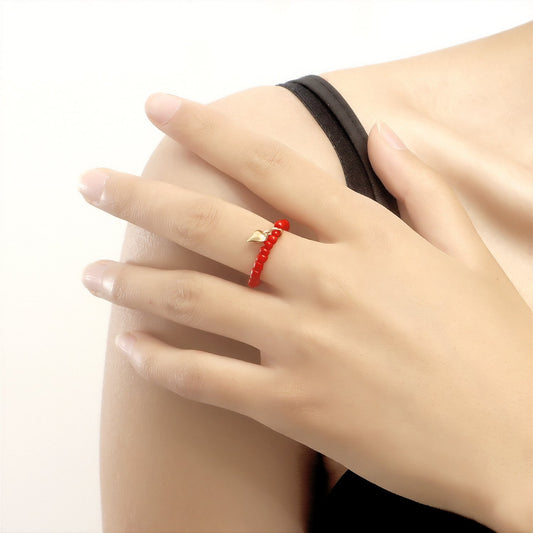 Jewelry ins beaded devil's eye ring love moon fun fresh and sweet ring jewelry