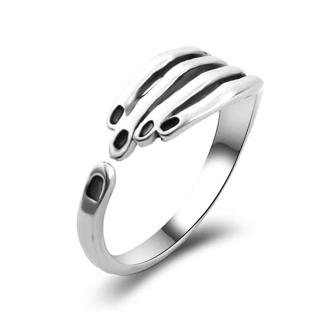 Retro claw rings do old opening copper palm ring personality geometric jewelry unisex