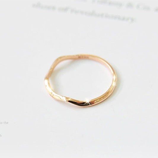 Official website jewelry fashion wavy ring curve beauty joint ring small fresh ring