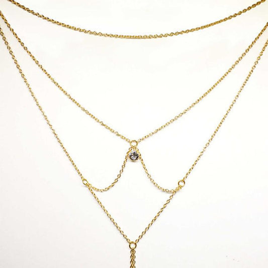 Jewelry Summer Clothes Accessories Fashion Street Shot Ladies Diamond Necklace Body Chain