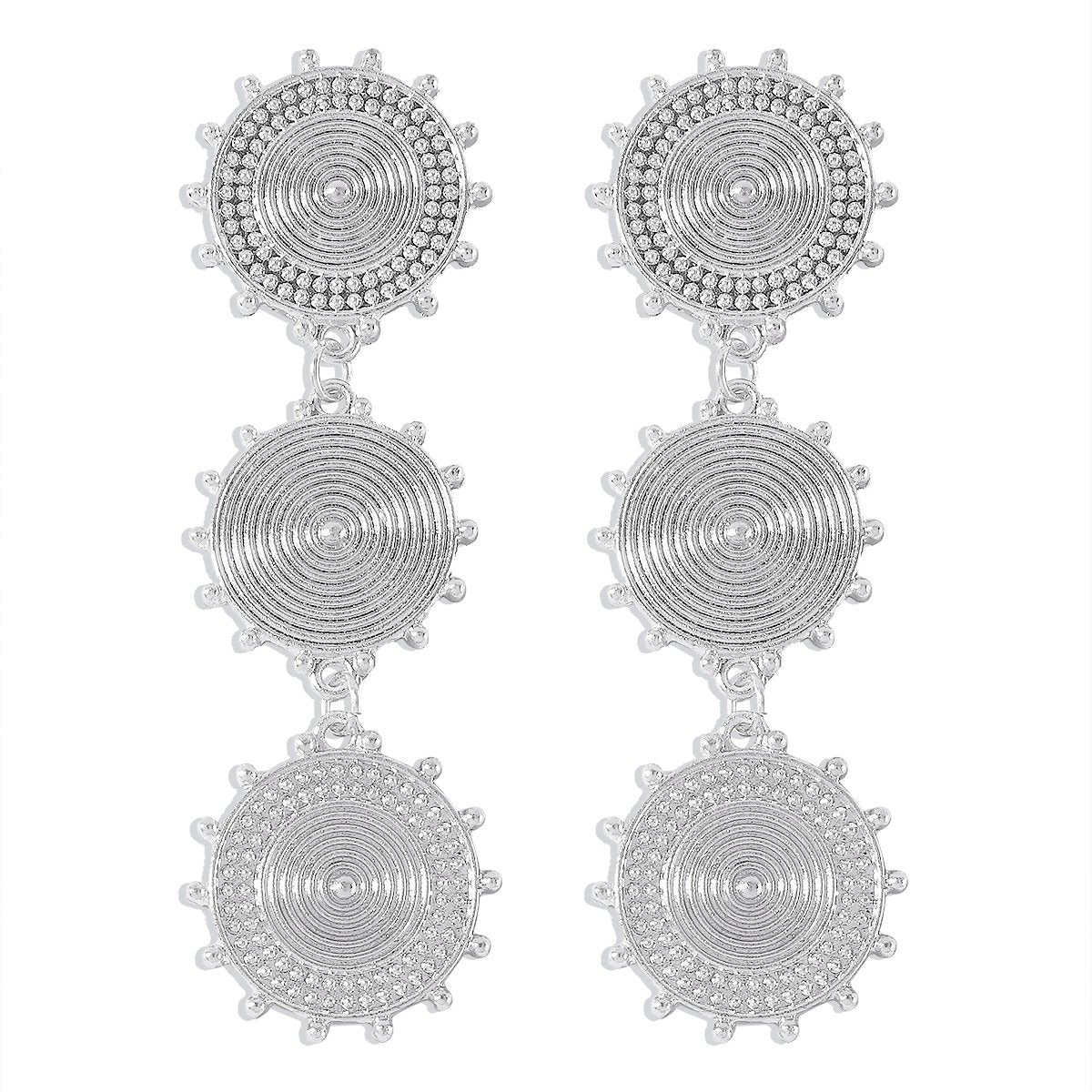 E1922 Long Personality Earrings Circle Fashion Simple Retro Earrings Thread Modern Earrings Women