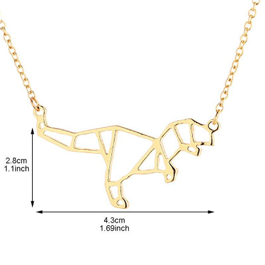 Necklace Hollow Dinosaur Necklace Jurassic Era Dinosaur Fossil Pendant Clavicle Chain