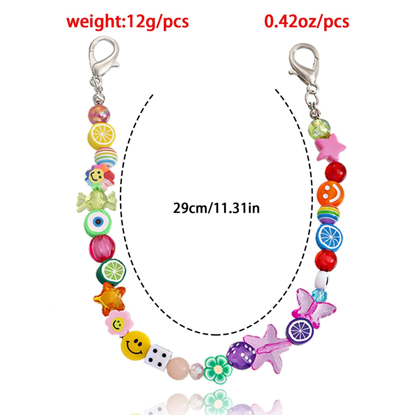 Ornaments Pastoral Contrast Color Mix and Match Multi-element Fruit Shoe Chain Accessories Women's Simple and Versatile Shoe Chain