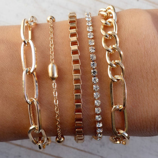 B1869 Personality creative hip-hop chain jewelry claw chain exaggerated geometric fashion splicing niche bracelet