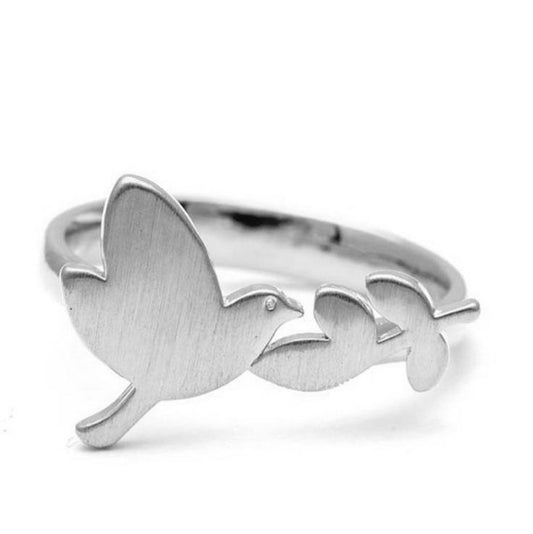 Explosive Accessories Personalized Peace Dove Olive Leaf Open Ring Female Adjustable Ring