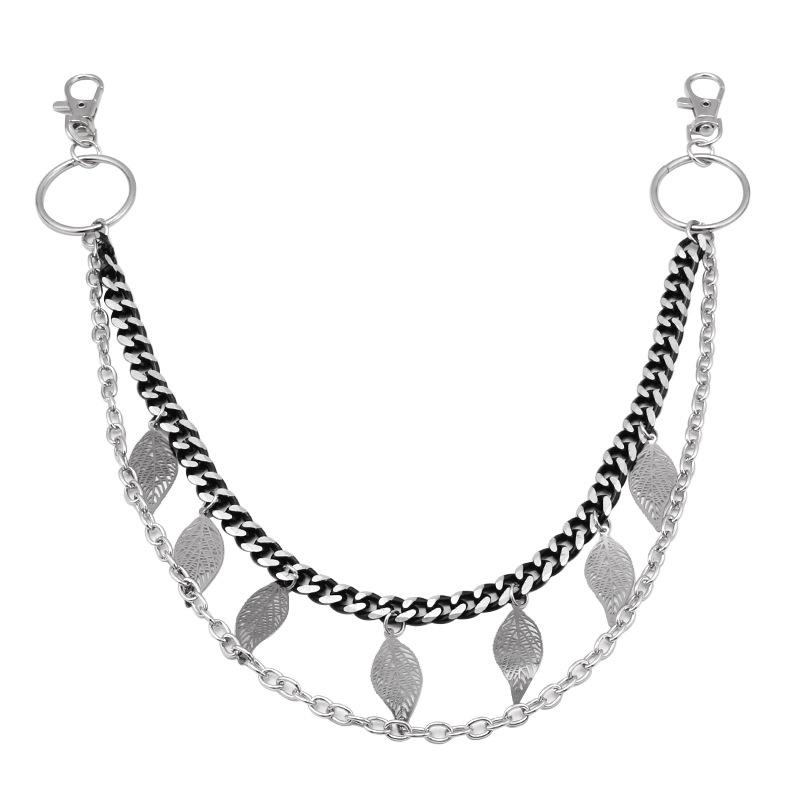 Pants chain ring accessories ins single-layer metal hip-hop retro jeans hanging chain hip-hop men and women accessories trendy