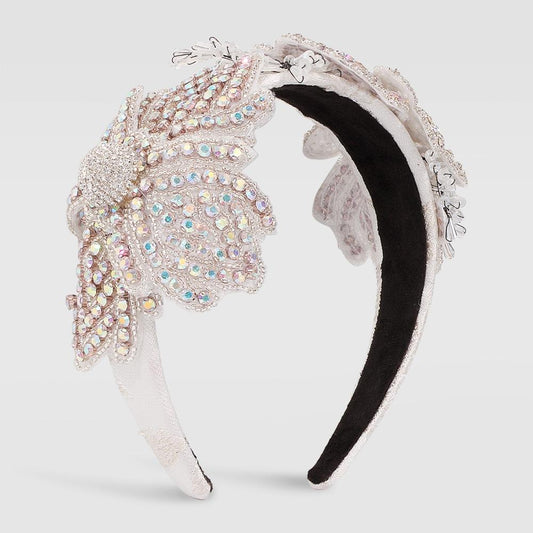 F3223 Exaggerated temperament hair accessories retro imitation crystal diamond head hoop geometric flower creative wide-brimmed head hoop