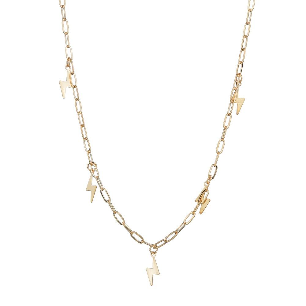 Simple Fashion Lightning Necklace Vintage Clavicle Chain Choker Accessories