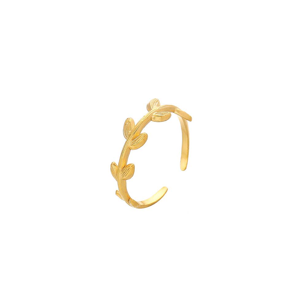 Chaobaita high-level cold stainless steel opening simple branch adjustable personality ring