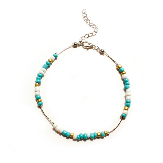Accessories simple rice beads hand-threaded anklet female personality beach creative foot jewelry