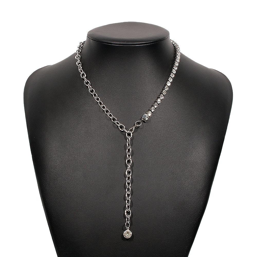 N8753 Chain Tassel Necklace Female Claw Chain Stitching Personality Simple Back Chain Niche Temperament Y-shaped Necklace