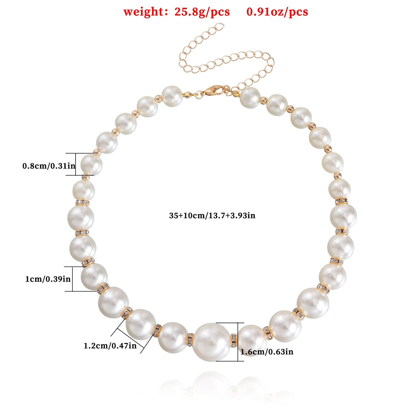 Jewelry colorful light luxury micro-diamond imitation Baroque pearl necklace female all-match y2k beaded necklace ins