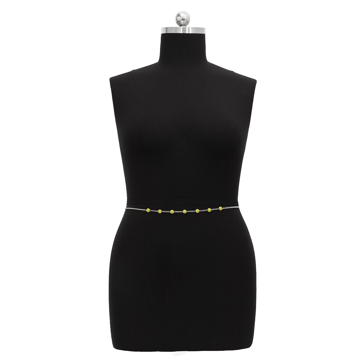 Jewelry niche metal chain body chain punk street shot smiling face single layer sweet cool waist chain female