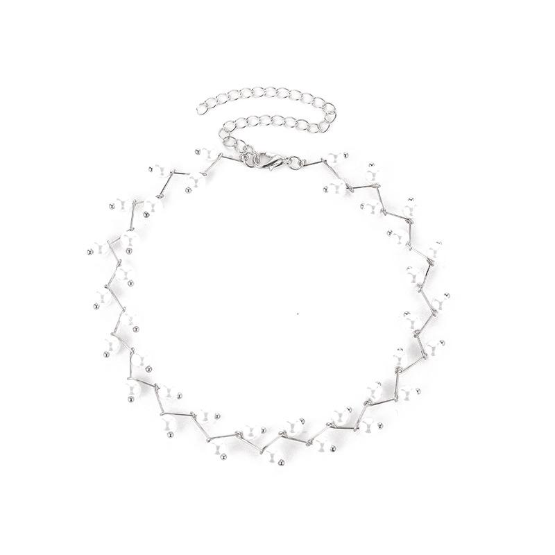 Clavicle Chain Neck Jewelry Gold Handmade Pearl Necklace Beautiful Korean Style Bridal Necklace Female