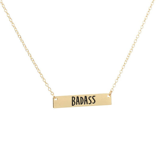 "BADASS" Badass Crossbar Pendant Necklace Available