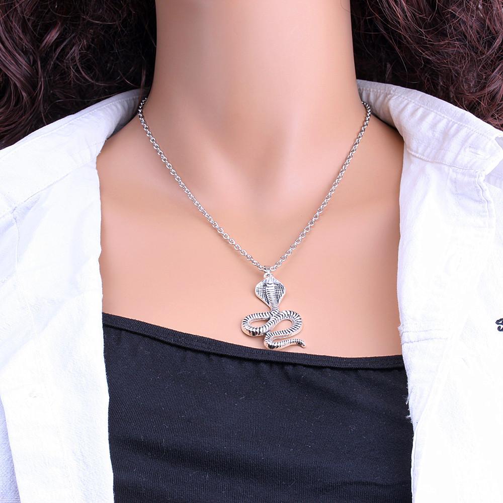 Personality Retro Animal Earrings Simple Metal Texture Cobra Necklace Earrings Jewelry