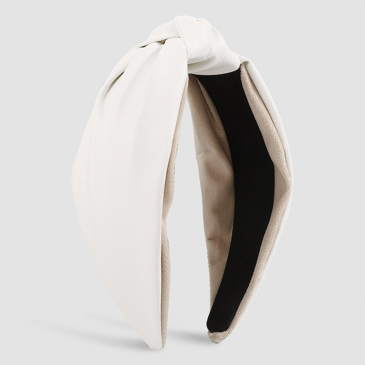 F4984 Hair Accessories French Elegant Hong Kong Retro Leather Headband Creative Flannel Fashion Headband Women