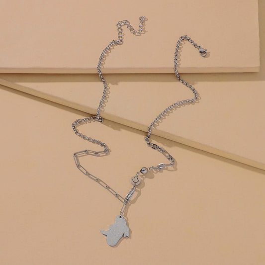 Ins Taobao Tmall Stainless Steel Donald Duck Necklace Cold Fashion Titanium Steel Item Jewelry