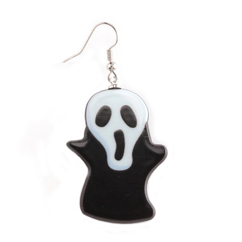 Niche design funny little monster acrylic drop oil pendant earrings personality trend earrings